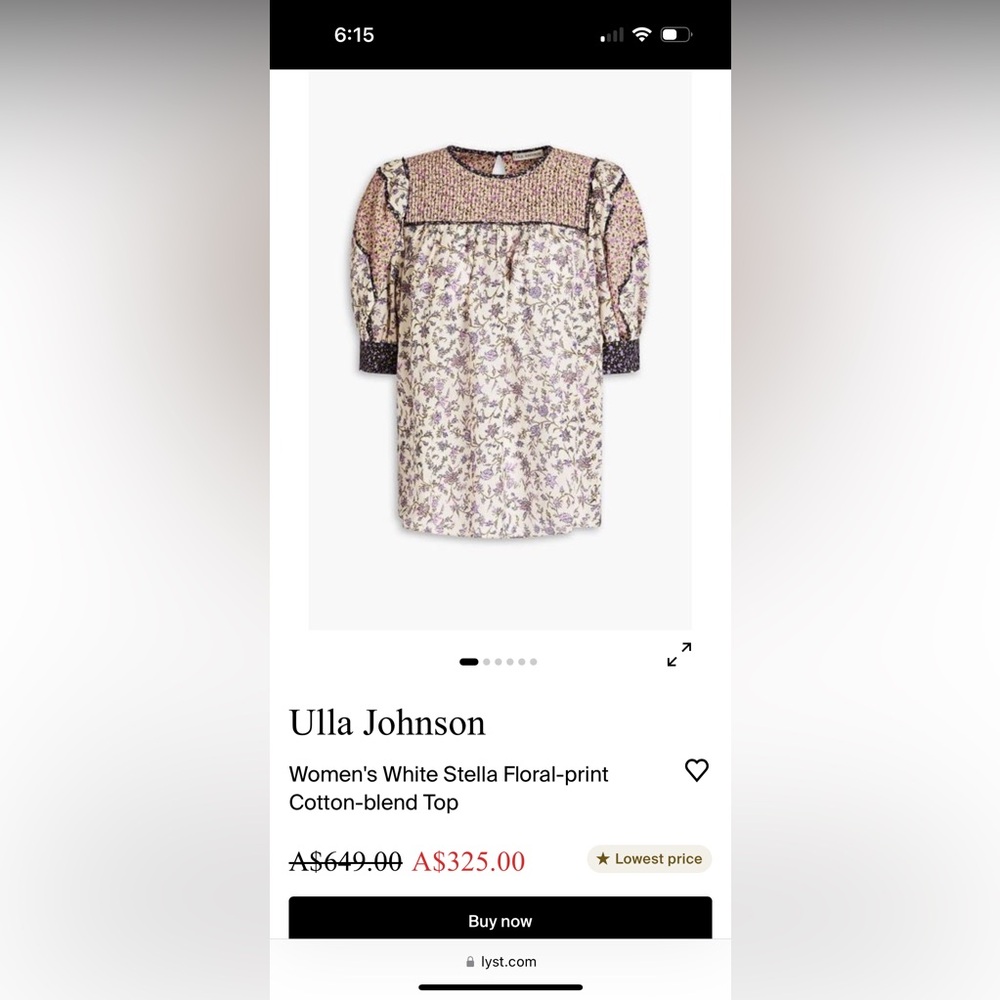 Ulla Johnson Stella blouse like new condition